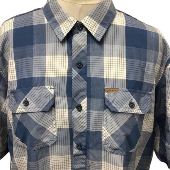 ORVIS Mens Short Sleeve Button Down Classic Collection Plaid Performance Shirt - Picture 2 of 8
